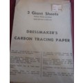 DRESS MAKER'S CARBON TRACING PAPER-CONTAINS 2 GIANT SHEETS - YELLOW-WHITE-BLUE SIZE 66 CM X 49.5 CM.