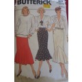 BUTTERICK 3975  SEMI FITTING FLARED SKIRT  SIZE 8-10-12 COMPLETE
