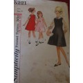 VINTAGE SIMPLICITY 5221 -GIRLS PINAFORE OR DRESS - SIZE 8 YEARS COMPLETE