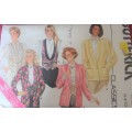 BUTTERICK PATTERN 3536 VERY LOOSE FITTING JACKET & WAISTCOAT SIZE 6-8-10 SEE LISTING