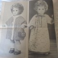 DOLLY`S NIGHTIE-SPRING COAT- PARTY & SUMMER DRESSES TO FIT DOLL 17 1/2`  DARLING NOVEMBER 4 1970