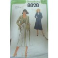 SIMPLICITY 8828 SKIRT & UNLINED JACKET SIZE 12 BUST  87 CM SEE LISTING