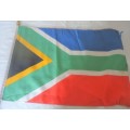 SOUTH AFRICA  - HAND HELD FLAG WITH POLE