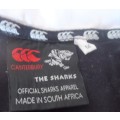 "THE SHARKS -RED" CANTERBURY LIGHT WEIGHT SHIRT - SIZE 14 - OFFICIAL SHARKS APPAREL