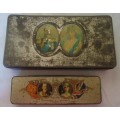 KING GEORGE V & QUEEN  MARY OF HECK 1910 - 1936 COMMEMORATIVE ROUNTREE & CADBURYS TINS