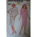 BUTTERICK PATTERN 4358 PULLOVER BLOUSE & SKIRT  SIZE 8 + 10 + 12 - COMPLETE