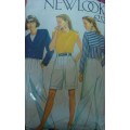 NEW LOOK PATTERNS 6252 SHORT JACKET-TOP-SHORTS-PANTS SIZE 8 - 18 COMPLETE-UNCUT-F/FOLDED