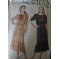 NEW LOOK PATTERNS 6443 SMART DRESS WITH NECK TIE SIZE 8-18 COMPLETE