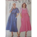 NEW LOOK PATTERNS 6397 MATERNITY DRESS & PINAFORE SIZE 8-18 COMPLETE