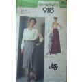 SIMPLICITY 9113 FRONT WRAP SKIRT SIZE 16 WAIST 76 CM COMPLETE