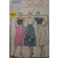 STYLE 4595 SET OF BUTTON FRONT SKIRTS SIZEO=12-14-16 WAIST 67-74 CM COMPLETE-ZIPLOC BAG