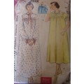 VINTAGE SIMPLICITY 3388 NIGHT GOWN & BEDJACKET SIZE20 BUST 38"  COMPLETE