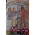 BUTTERICK 3353 MY LITTLE PONY-GIRLS TOP-SKIRT-PANTS-SHORTS  SIZE 12-14 YEARS COMPLETE-TRANSFER