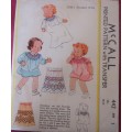 1930'S VINTAGE McCALLS 44  CHILD'S SMOCKED DRESS 1YEARS COMPLETE-UNCUT-F/FOLDED