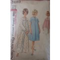 VINTAGE SIMPLICITY 5193 NIGHTGOWN & BED JACKET SIZE 40 BUST 42` COMPLETE-NO SEWING INSTRUCTIONS