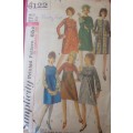 VINTAGE SIMPLICITY 6122 ONE PIECE DRESS WITH DETACHABLE COLLAR SIZE 14 BUST 34 SEE LISTING