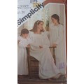 SIMPLICITY 5179 GIRLS&LADIES PULLOVER NIGHTGOWN SIZE 78-107CM COMPLETE & PART CUT