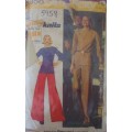 SIMPLICITY 5958  KNIT TOP & WIDE PANTS FOR STRETCH KNITS  SIZE 12-BUST 34" COMPLETE-ZIPLOC BAG