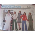 McCalls 5285 CAFTAN-DRESS-TOP WITH TRANSFER SIZE 14-16 BUST 92-97 CM COMPLETE WITH TRANSFER