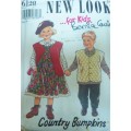 NEW LOOK PATTERNS 6128 KIDS WAISTCOAT-DRESS-PANTS SIZES 2-7 YEARS  COMPLETE