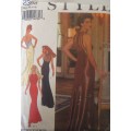 STYLE 2358 STUNNING EVENING DRESS +TRAIN AND BACK FEATURE SIZE 6 - 16 COMPLETE