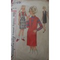 VINTAGE SIMPLICITY 5549 GIRLS PINAFORE & BLOUSE SIZE 10 YEARS NO SEWING INSTRUCTIONS -ZIPLOC BAG