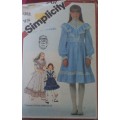 SIMPLICITY 5437 GIRLS DRESS  SIZE 6 YEARS COMPLETE