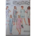 SIMPLICITY 7127  MATERNITY PANTS-SHORTS-JUMPSUIT-DRESS-TOP SIZE PT-XL (30-46) COMPLETE