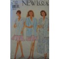 NEW LOOK PATTERNS 6712 SHIRT-TOP-SKIRTS SIZES 8-18 COMPLETE-PART CUT