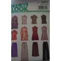 NEW LOOK PATTERNS 6203 MANDARIN COLLAR TOPS SIZES 8 - 18 NOTE ONLY PART PATTERN SUPPLIED