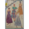 SIMPLICITY 6338 SET OF SKIRTS IN 2 LENGTHS SIZE 10 COMPLETE-ZIPLOC BAG