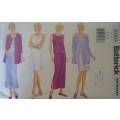 BUTTERICK 6005 LOOSE FITTING UNLINED JACKET-TOP-DRESS-SKIRT SIZE 8-10-12 COMPLETE