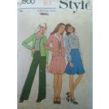 VINTAGE STYLE 3900 CARDIGAN-SKIRT-BLOUSE & PANTS SIZE 12 BUST 34` COMPLETE