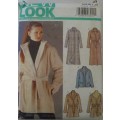 NEW LOOK PATTERNS 6221 SET OF JACKETS & COATS SIZE 8-18 COMPLETE-UNCUT-FOLDED