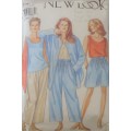 NEW LOOK PATTERNS 6665 SHIRT-TANK TOP- PANTS-SHORTS SIZE 8 - 18 COMPLETE & MOSTLY UNCUT ONLY TOP CUT