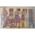 BUTTERICK 4245 BUSYBODIES - SKIRT & SHIRT ONLY SUPPLIED - SIZES 7-8-10 YEARS