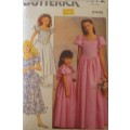 BUTTERICK 4672 GIRLS BRIDESMAID DRESSES SIZES 7-8-10 YEARS -COMPLETE
