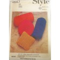 STYLE 4647  SET OF THREE SMOCKED CUSHIONS ONE SIZE- COMPLETE-UNCUT - FACTORY FOLDED