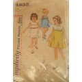VINTAGE SIMPLICITY 4833  TODDLER ONE PIECE DRESS SIZE 1 YEAR - COMPLETE-ZIPLOC