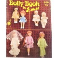 DOLLY BOOK BY EMU B.20 KNITTED & CROCHET - 9 OUTFITS TO FIT  DOLL  11 1/2 - 12 - 14- 18` - 20 PAGES