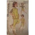 VINTAGE BUTTERICK 2269 TODDLERS SPORTWEAR CO-ORDINATES SIZE 3 YEARS-BREAST 22 COMPLETE-ZIPLOC BAG