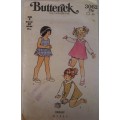 VINTAGE BUTTERICK 3062 TODDLERS TOP & BLOOMERS SIZE 1 YEARS BUST 20 - COMPLETE