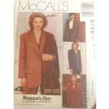 McCALLS 6729 LINED OR UNLINED JACKET SIZEB 8-10-12 COMPLETE-UNCUT-F/FOLDED