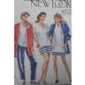 NEW LOOK PATTERNS 6522 JACKET/CARDIGAN-TOP-SKIRT-PANTS SIZES 6-18  COMPLETE
