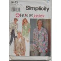SIMPLICITY 9443 4 HOUR JACKET SIZE NN 10-12-14-16 COMPLETE-UNCUT-F/FOLDED