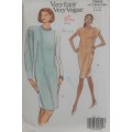 VERY EASY VOGUE 7964 LOOSE FITTING STRAIGHT DRESS SIZES 8-10-12 COMPLETE-CUT TO 12