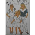 NEW LOOK PATTERNS 6117 GIRLS TOPS-SKIRT-PANTS-SHORTS SIZE 3-9 YEARS COMPLETE-PART CUT