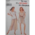SIMPLICITY 9007 SPLIT SKIRT & PULLOVER TOP SIZE A 8 - 18 COMPLETE