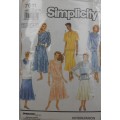 SIMPLICITY 7011 TWO PIECE DRESS  SIZE K5 8-18 SEE LISTING-ZIPLOC BAG