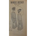 VINTAGE ENGLISH WOMAN`S WEEKLY PATTERN B 431  SUIT AND BLOUSE SIZE BUST 34-40 COMPLETE-ZIPLOC BAG